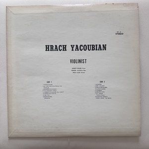 HRACH YACOUBIAN VIOLINIST FEATURING PIANIST, BASSIST AND DRUMIST VINLY CD